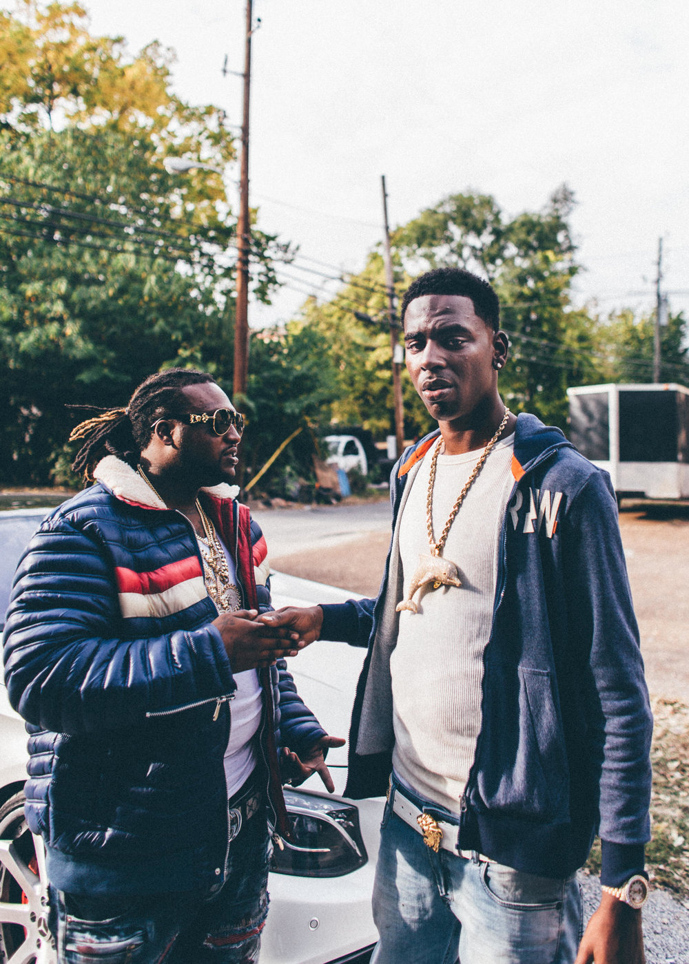 Young Dolph outside a studio session with Nashville