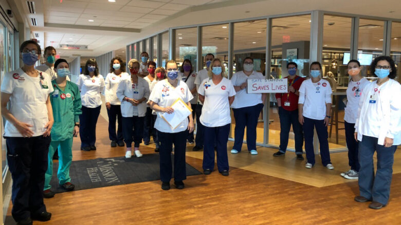 Nurses at HCA's Mission Hospital in Asheville, North Carolina. Photo from the National Nurses Organizing Committee/National Nurses United.