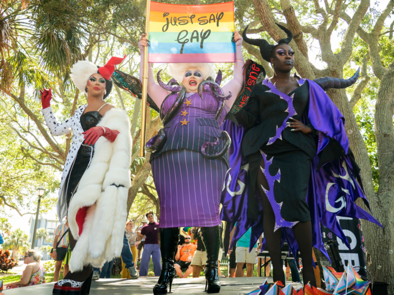 We're Here: Florida's Queer Resistance. Exploring themes of LGBTQ+ activism and resilience in the face of adversity in drag.