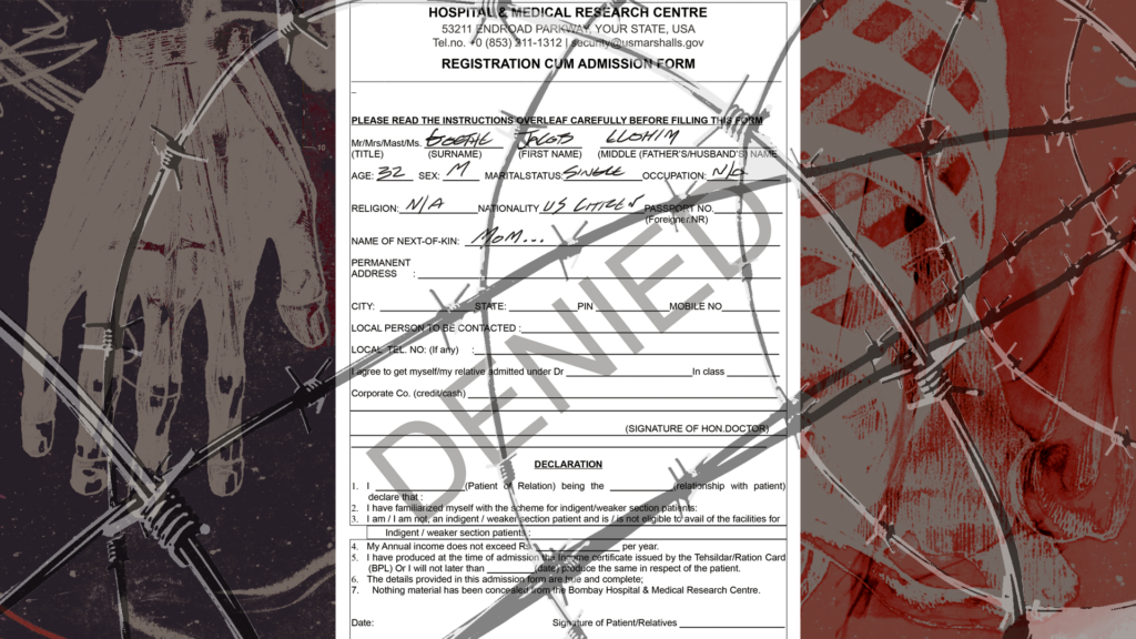 Untreated injuries and denied surgeries in prison.