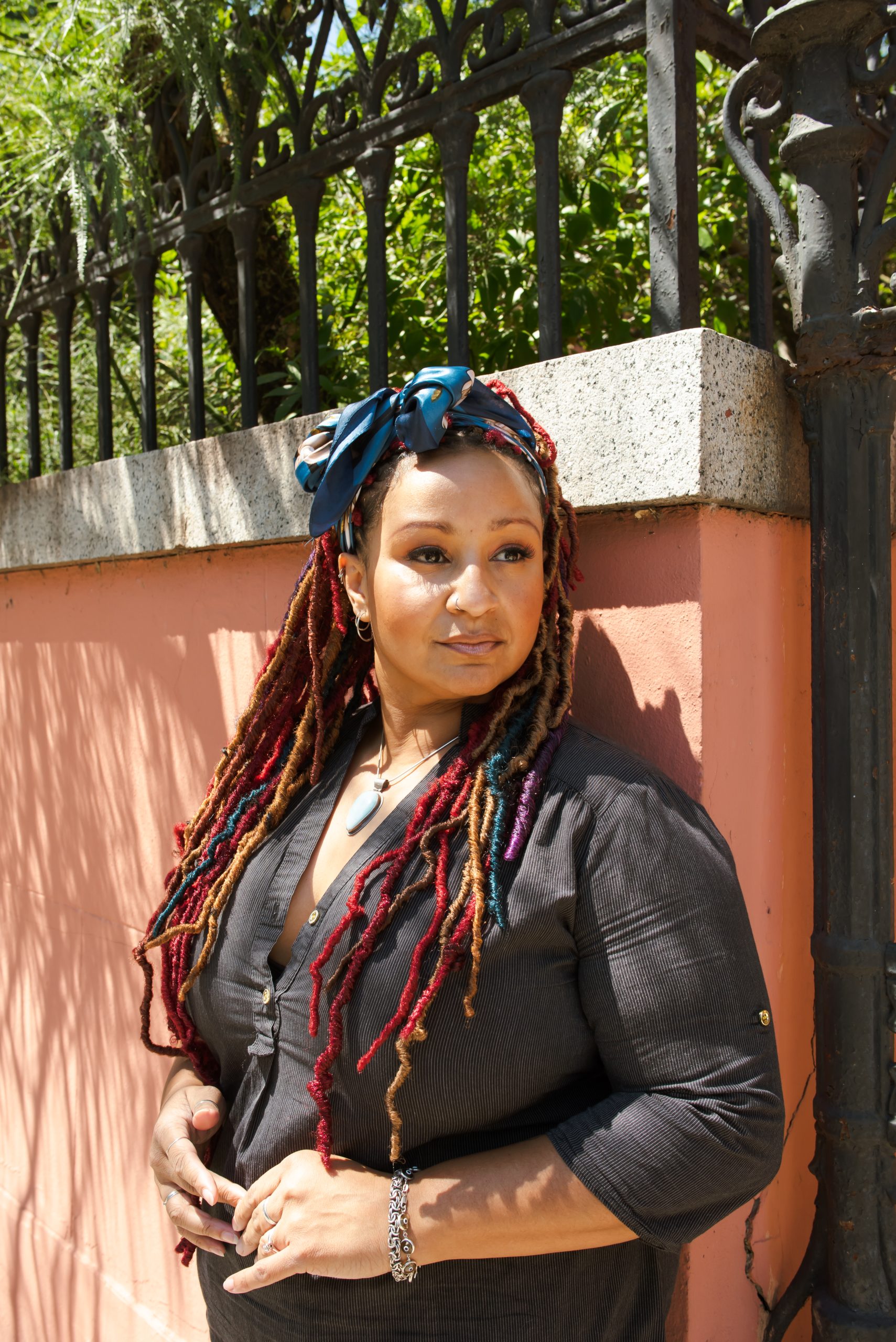 Arséne DeLay, who resigned from her position as Program Manager of the New Orleans Musicians' Clinic's Makin' Groceries program in 2022. Photo by Trenity Thomas for Scalawag.