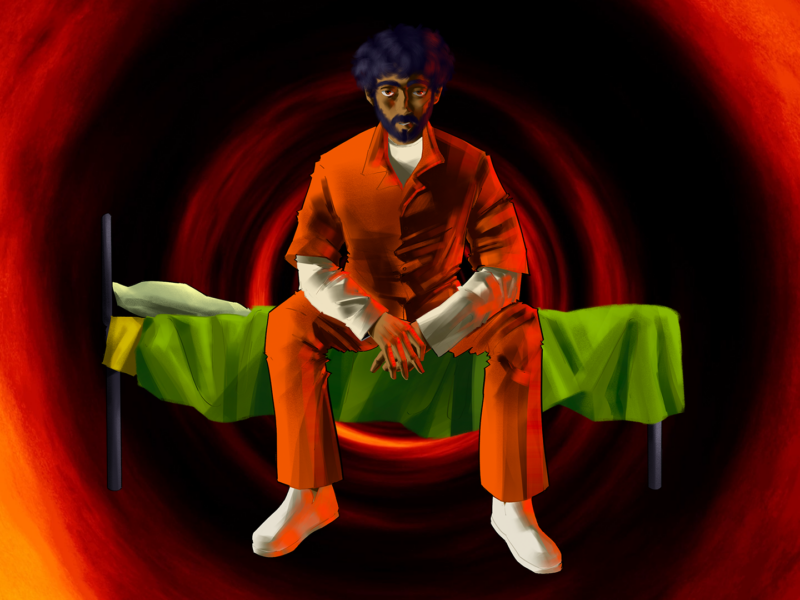 Solitary confinement in maximum security prison