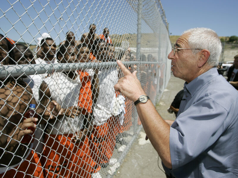 Federal receiver Robert Sillen in the prison yard at San Quentin State Prison in San Quentin, California, on June 14, 2007. (AP Photo/Eric Risberg)