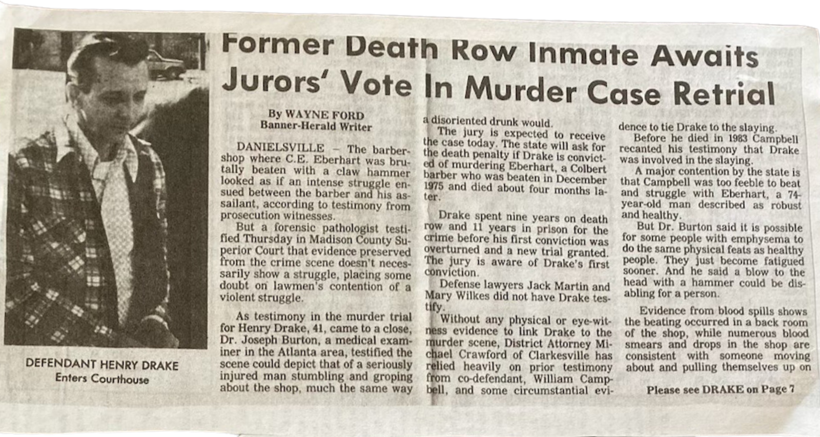 Henry Drake was convicted for a 1975 murder he didn't commit—twice. Even after another man confessed to the crime, he still spent 12 years on Death Row seeking exoneration and battling the classism and legal misconduct of Georgia's judicial system.