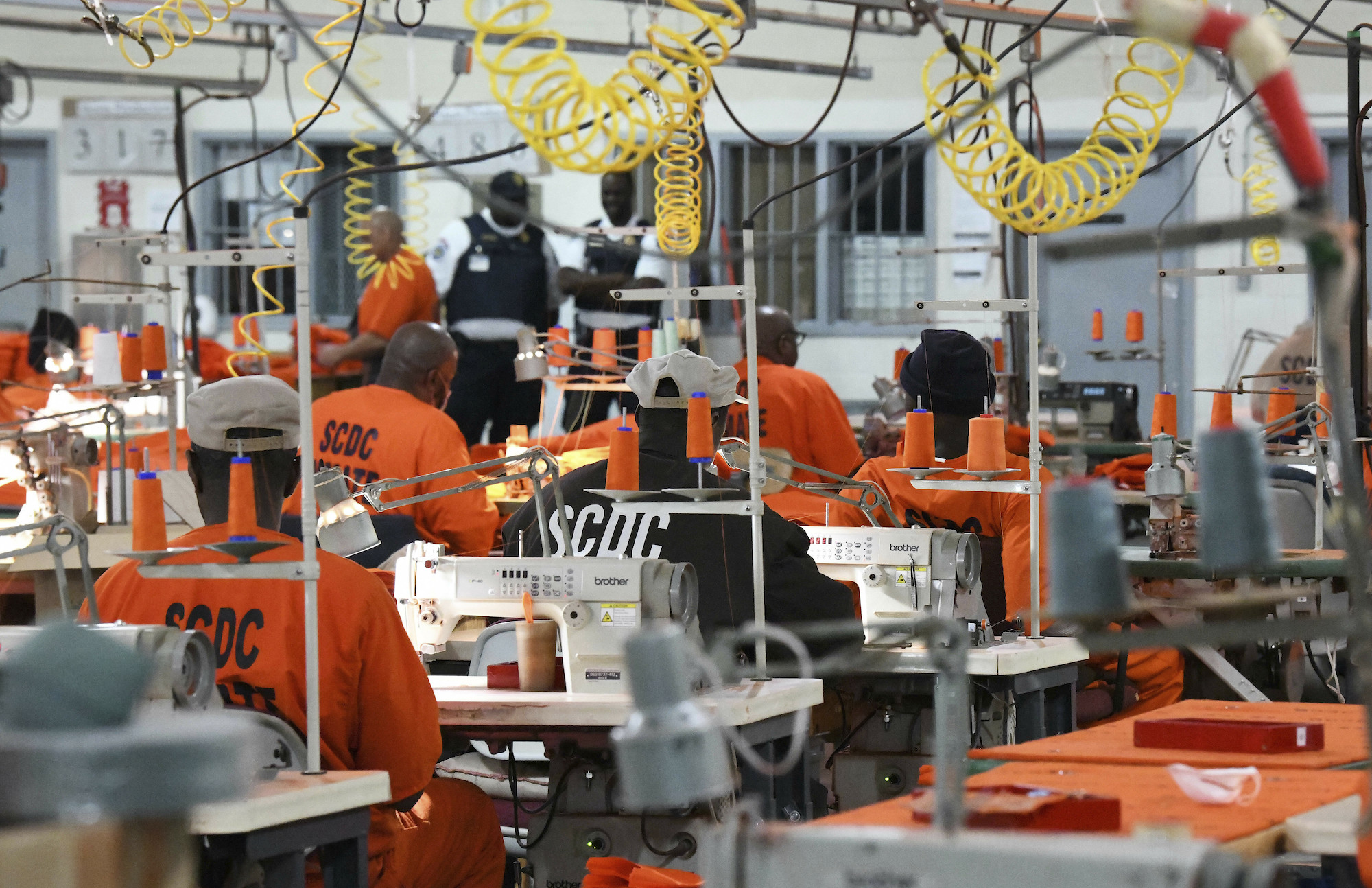 Prison workers making uniforms at Lee Correctional Institution in Bishopville, South Carolina. (AP Photo/Meg Kinnard) Rehabilitation stops being a priority for officials when it conflicts with prison labor—abruptly shutting down programs, citing labor costs.