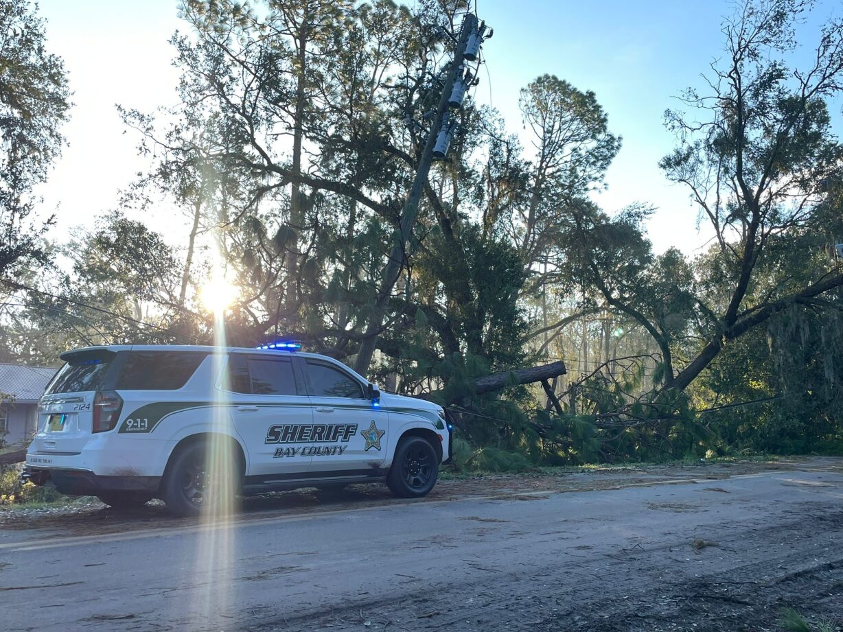 The Bay County Sheriff's Office patroling recovery efforts in Taylor County, Florida, following Hurricane Idalia in September 2023. Photo via BCSO. Faced with the annual threat of powerful hurricanes, Florida puts the lives of nearly 100,000 people at risk in the state's flood-prone jails and prisons by refusing to evacuate.