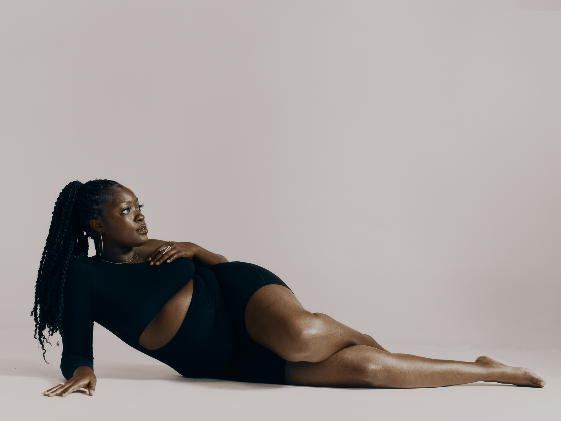 Dee Spillman as photographed for 'The Color of Grief,' an audio-visual project by photographer Justin Hardiman that documents Black grief.
