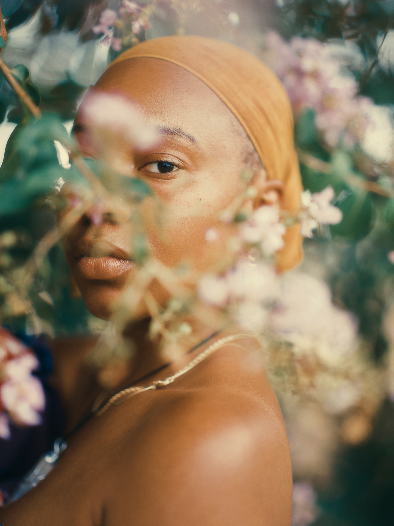 Nadia McKoy as photographed for 'The Color of Grief,' an audio-visual project by photographer Justin Hardiman that documents Black grief.