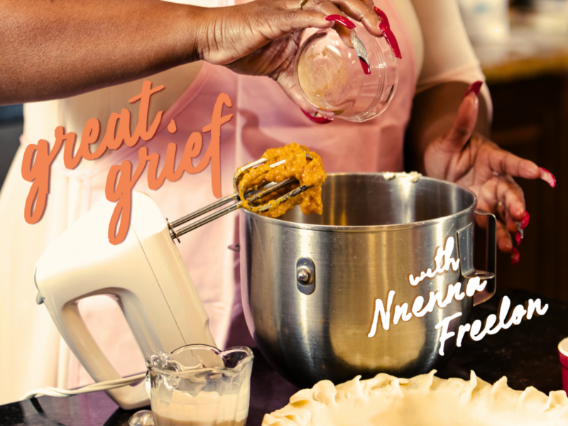Nnenna Freelon, the voice behind Great Grief, shares her family recipe for sweet potato pie, memories of her late grandmother, and how she has found ways to cope with the grief that always seems more present around the holidays—through baking.