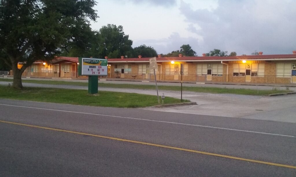 Before Ida, this was Upper Little Caillou Elementary, located on LA-56 in Chauvin. The site was wiped out by the storm, and the the school was re-located to Connely Street in Houma. Credit: Terrebonne Parish School District