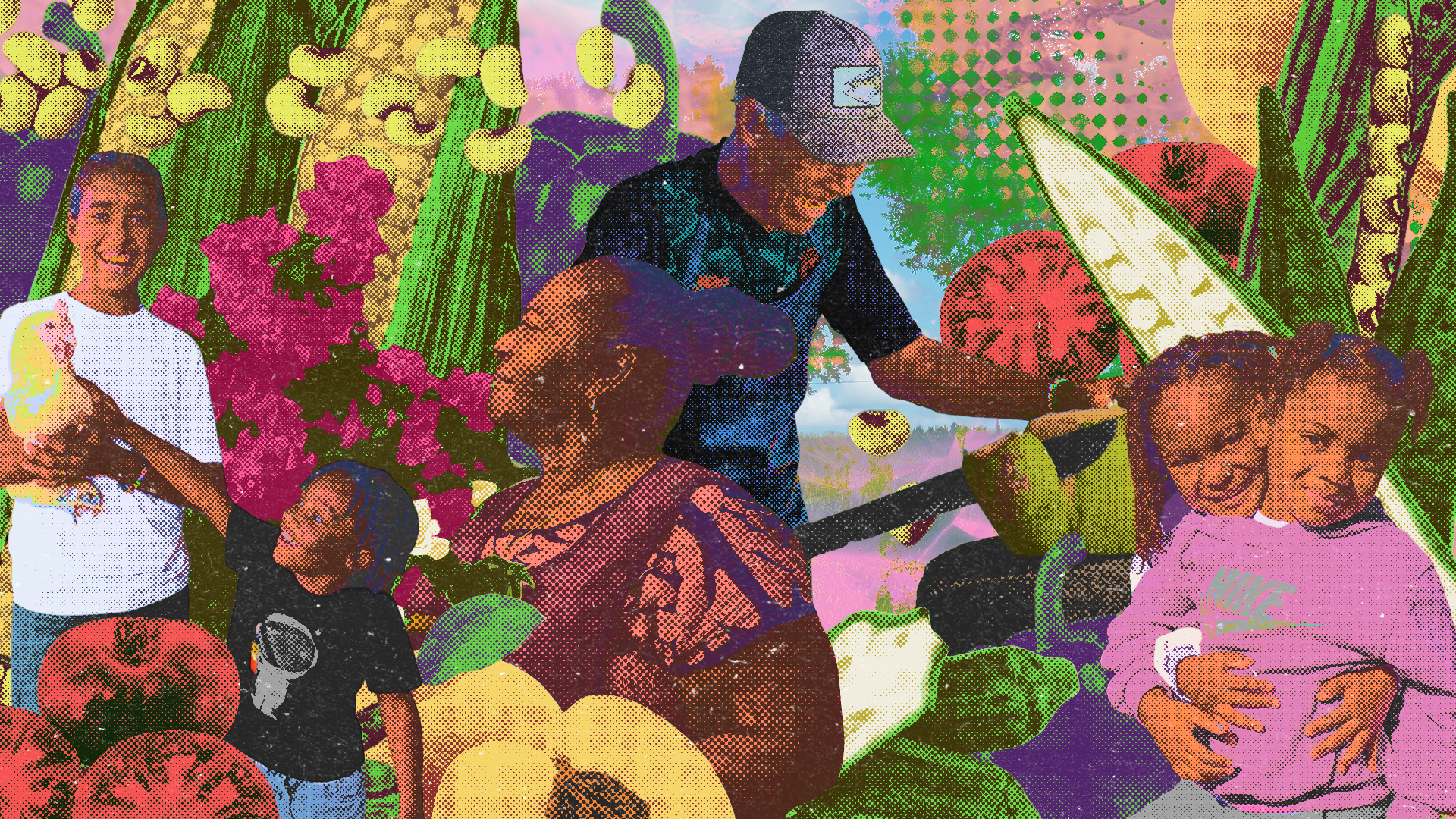 Illustrative header for Liberation Lineages, a photo series by Briana Blueitt